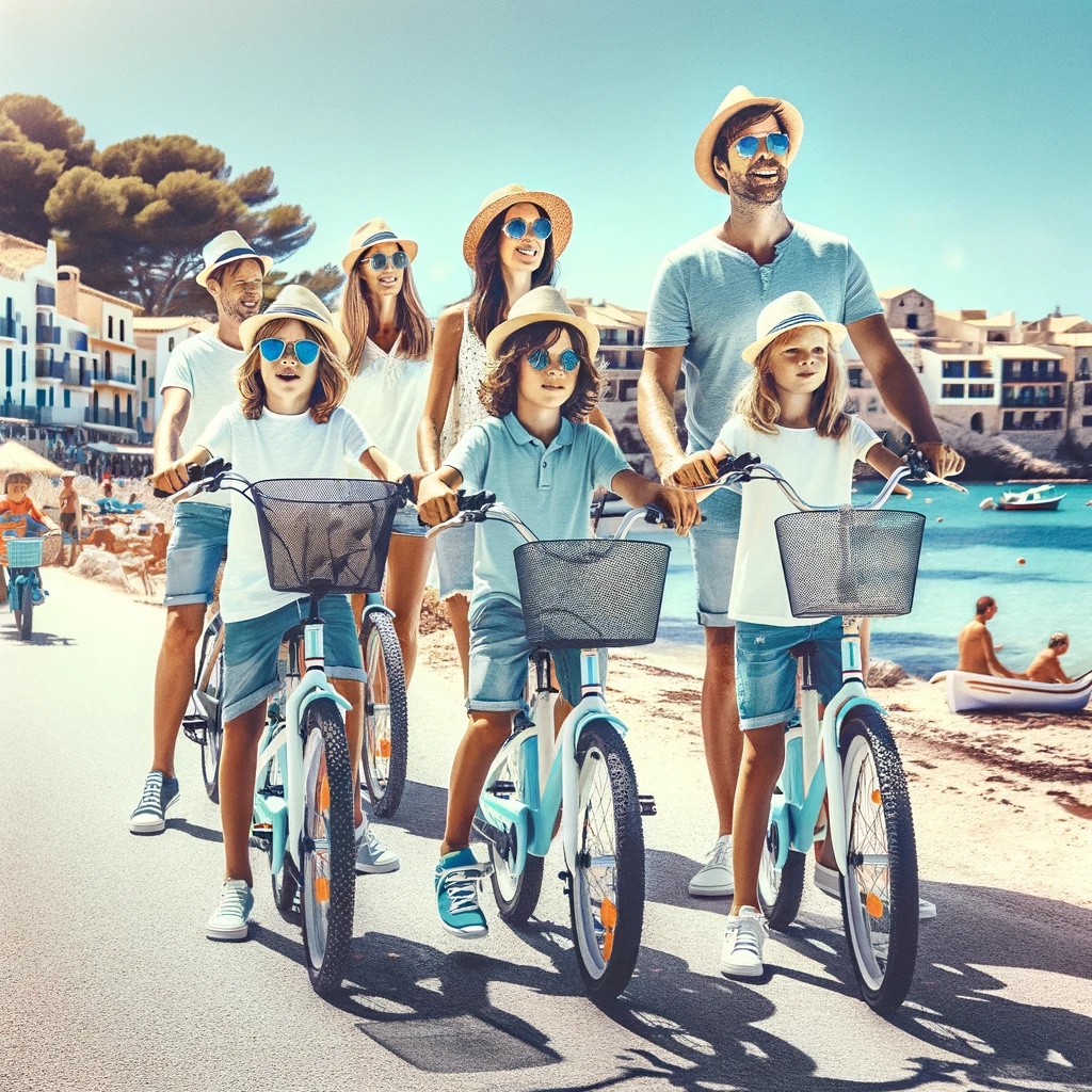 Family bike rentals Mallorca Kids bike routes Mallorca