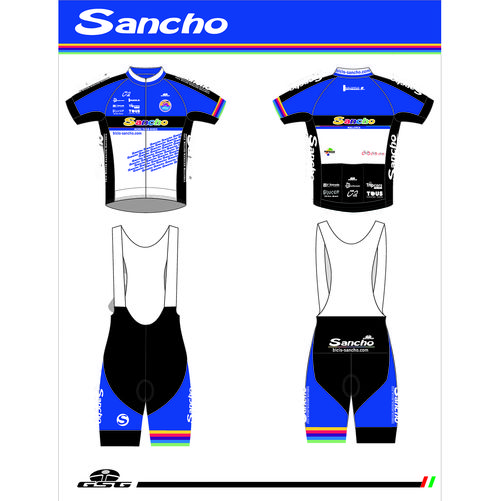conjunto ciclista maillot y culotte sancho team edicion 2016