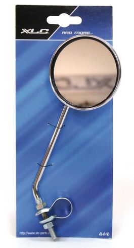 Espejo redondo de metal,  75 mm cromado, montaje al manillar, SB Plus