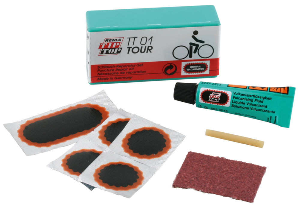 impresión A tiempo cascada Caja de parches para bicicleta Tip-Top TT02
